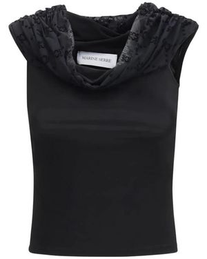 Marine Serre Sleeveless Tops - Negro
