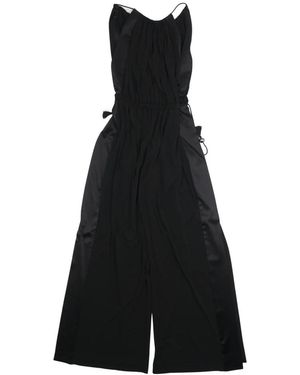 Max Mara Jumpsuits & Playsuits ,Zwart ,Satijn Ubi Silk-Trim Jersey Jumpsuit