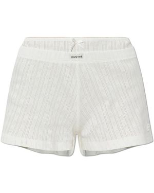 Munthe Korte Broeken ,Wit ,Katoen Nettie Shorts