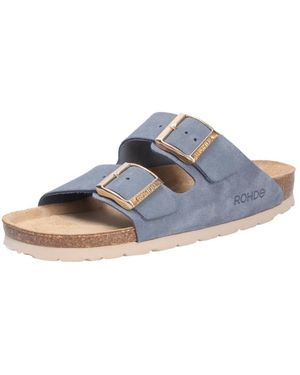 Rohde Bequeme Damen Pantoletten - Blau