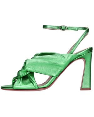 Anna F. High Heel Sandals - Green