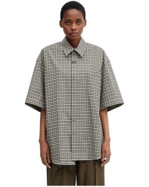 Martine Rose S/S Boxy Wrap Shirt - Grau