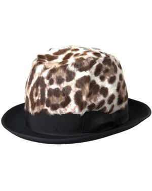 Dolce & Gabbana Leopard fedora hat - Multicolore
