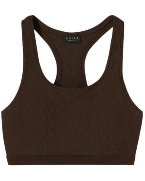 Gucci Tops ,Bruin ,Gg Jersey Jacquard Top
