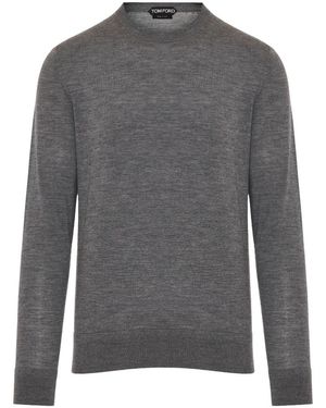 Tom Ford Round-Neck Knitwear - Grey
