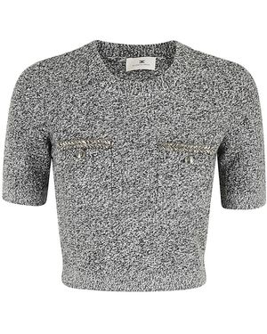 Elisabetta Franchi Jersey De Punto, Mujer, Talla - Gris