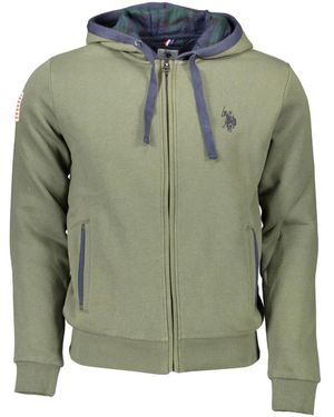 U.S. POLO ASSN. Grüner Kapuzenpullover Herren Pullover Reißverschluss