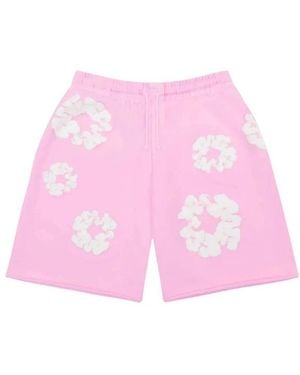 DENIM TEARS The Cotton Wreath Sweatshorts - Roze