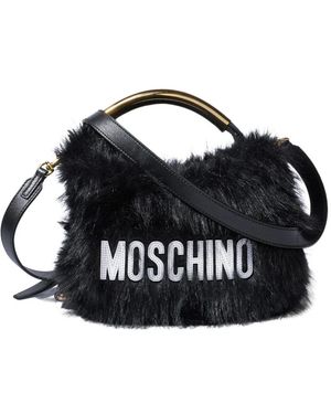 Moschino Handle Me Mini Furry - Zwart
