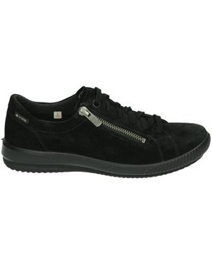 Legero Schoenen ,Zwart ,Suède Sportieve Lage Suède Sneakers Zwart