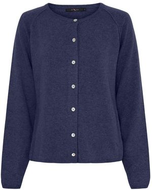 Btfcph Fijngebreid Kasjmier Vest - Blauw