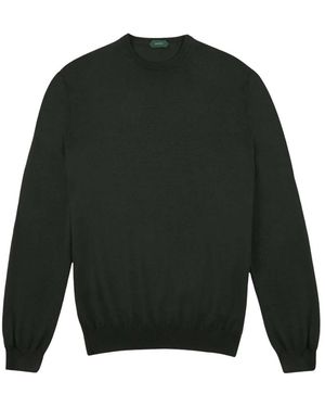 Zanone Flexwool Rundhals-Strick - Grün