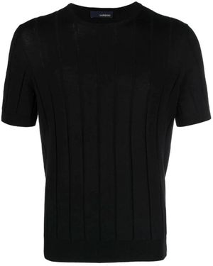 Lardini T-Shirt Met Ronde Hals - Zwart