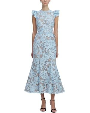 Self-Portrait Midi Dresses - Blue