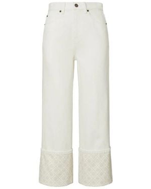 Tory Burch Cropped Jeans - White