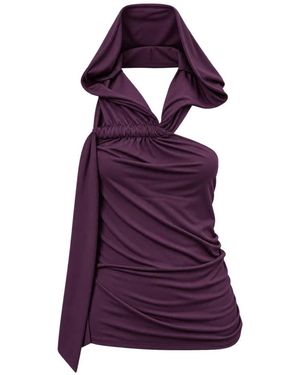 Aniye By Draped Scarf Top - Paars
