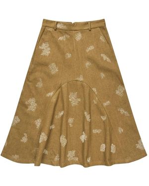 Munthe Rokken ,Bruin ,Polyester Ravn Rok - Naturel