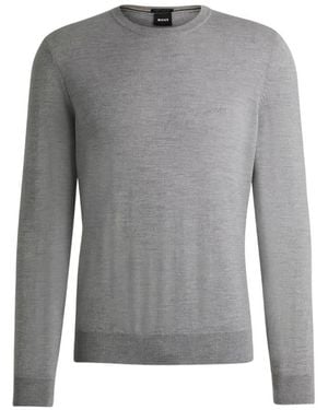 HUGO Round-Neck Knitwear - Grey