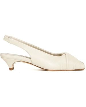 Halmanera Slingback Pelle Panna Tacco - Wit