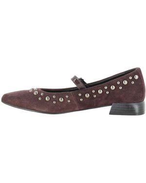 Mjus Schoenen ,Bruin ,Leer Puntige Ballerina