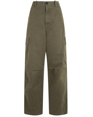 Fendi Doppio Punto Cotton Cargo Hosen - Grün