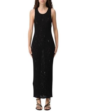 パーティードレス PINKO 105144A2LT Dresses Black Short t-shirt dress combined with sequin dress PINKO → Shop