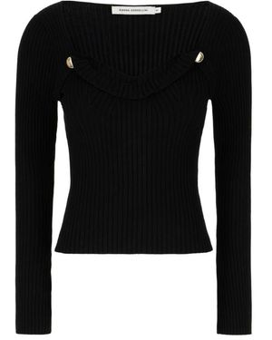 SIMONA CORSELLINI V-Neck Knitwear - Negro