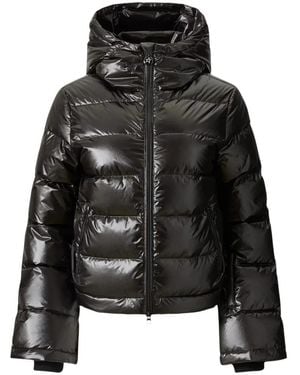 Perfect Moment Fitness ,Zwart ,Leer Polar Flare Donsjack