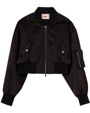 Plan C Bomber Jackets - Negro
