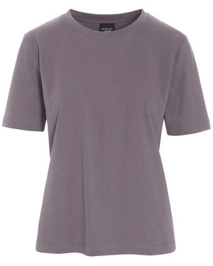 Bitte Kai Rand Tops ,Grijs ,Katoen Basic T-Shirt - Paars