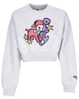 Obey Hoodies & Sweatvesten ,Grijs ,Sweatshirt - Wit
