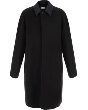 Burberry Single-Breasted Coats - Negro