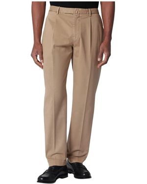 Santaniello Straight Trousers - Natural