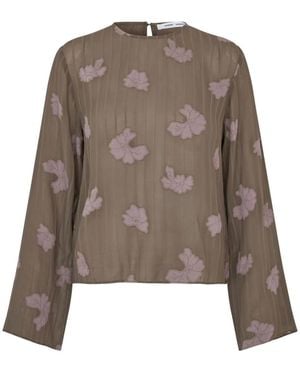 Samsøe & Samsøe Overhemden ,Bruin ,Blouses