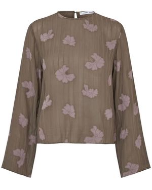 Samsøe & Samsøe Overhemden ,Bruin ,Blouses