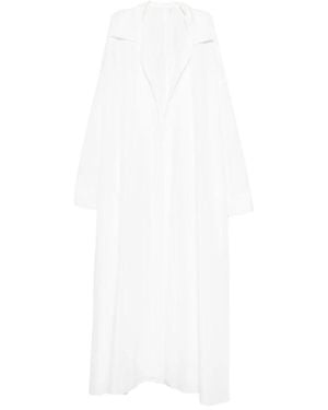 Norma Kamali Midi-Jurk Met Lange Mouwen - Wit