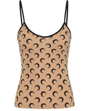 Marine Serre Sleeveless Tops - Brown