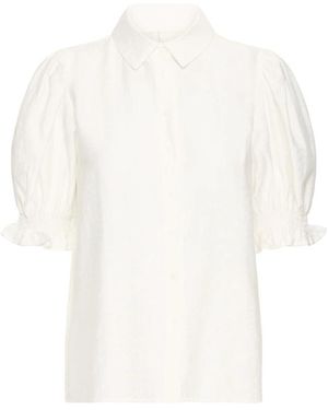 Ichi Cloud Dancer Feminine Bluse - Weiß
