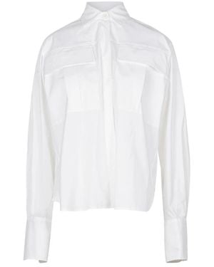 Semicouture Popeline Overhemd Met Puntkraag - Wit