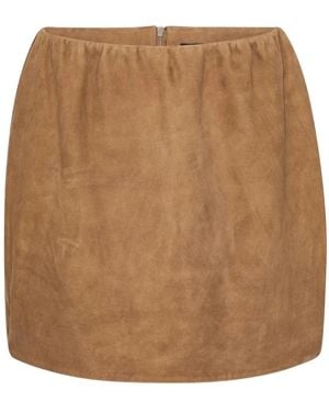 ROTATE BIRGER CHRISTENSEN Leather Skirts - Brown