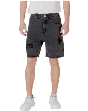 Gianni Lupo Denim Shorts - Black