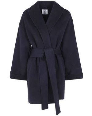 By Malene Birger Jassen ,Zwart ,Belted Coats - Blauw