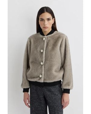 Manoush Faux Fur & Shearling Jackets - Gris