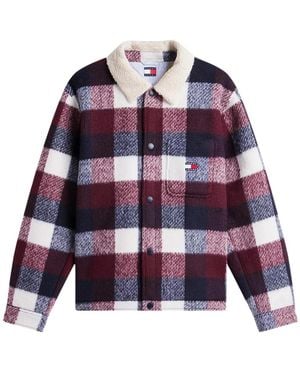 Tommy Hilfiger Geborsteld Geruit Overshirt - Blauw