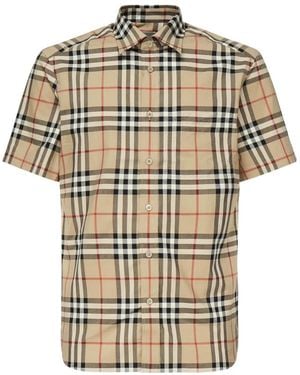 Burberry Short Sleeve Shirts - Metallic