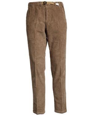 White Sand Slim-Fit Pants - Brown