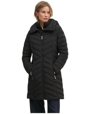DKNY Gewatteerde Parka Met Capuchon - Zwart