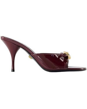 Versace Schoenen ,Rood ,Leer Opera Bow Patent Mules 85 Mm