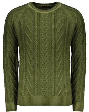 Moorer Truien & Vesten ,Groen ,Kasjmier Trui Met Ronde Hals