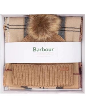 Barbour Dover Muts & Hailes Sjaal Cadeauset - Bruin